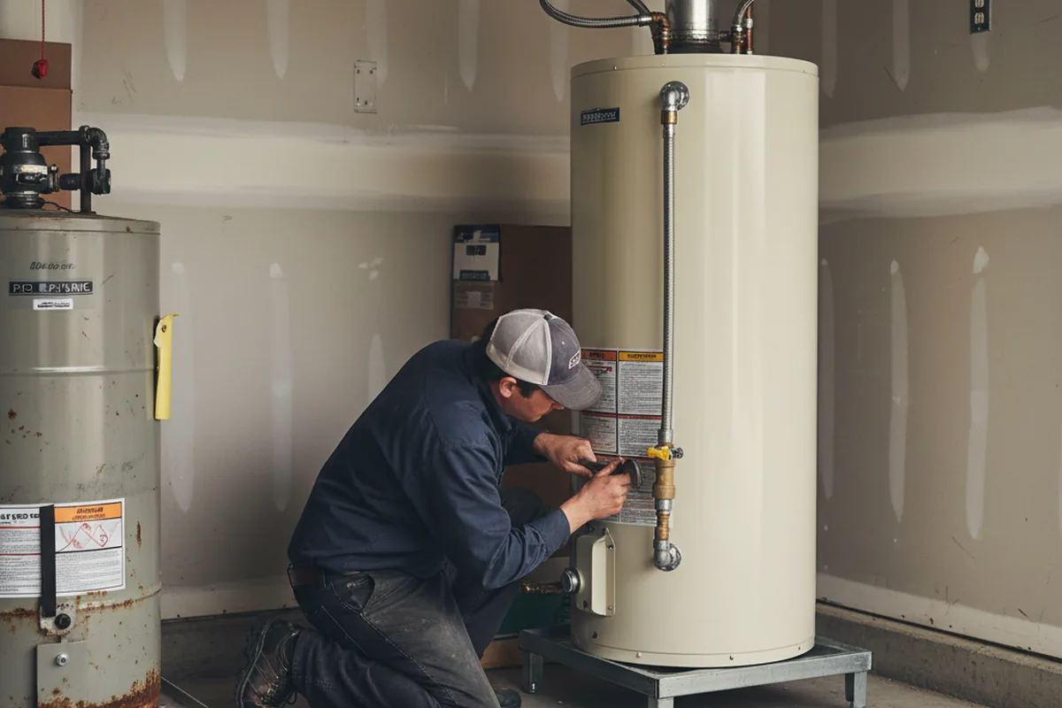 Water heater and shutoff valve replacement in Rocky River